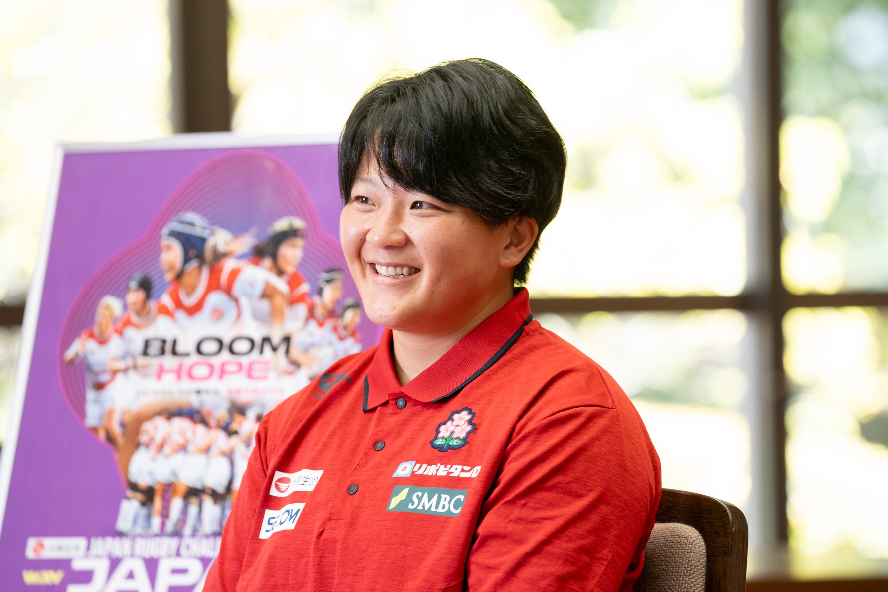 インタビューに答える公家明日香選手